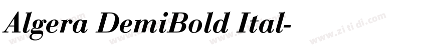 Algera DemiBold Ital字体转换
